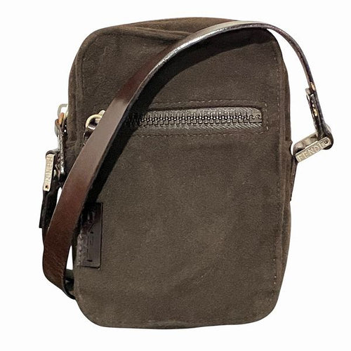 Fendi Nylon Leather Pouch Shoulder Bag