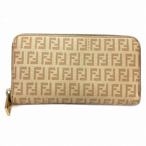 Fendi Zucchino Leather Zip Wallet 8M0024