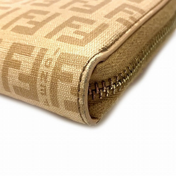 Fendi Zucchino Leather Zip Wallet 8M0024