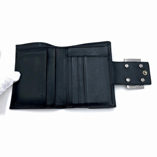 Fendi Zucchino Black Bifold Wallet
