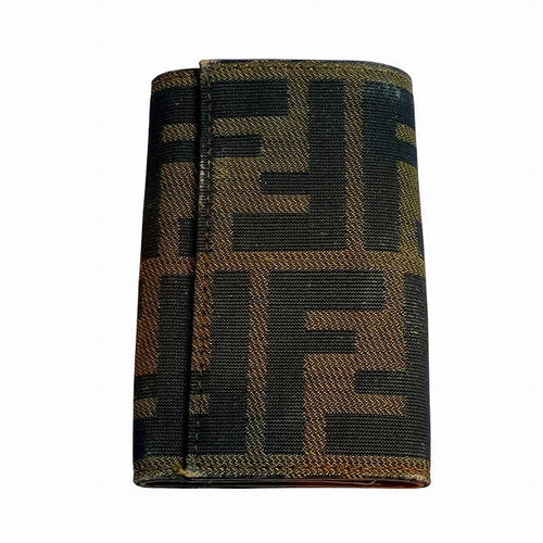 Fendi Zucca Canvas Leather Key Case