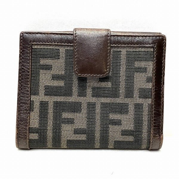 Fendi Zucca Canvas Leather Bifold Wallet