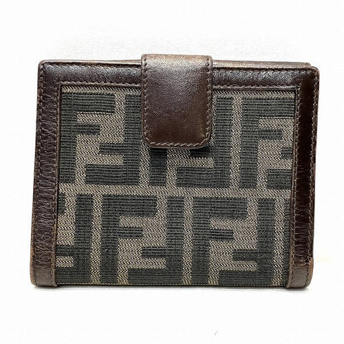 Fendi Zucca Canvas Leather Bifold Wallet
