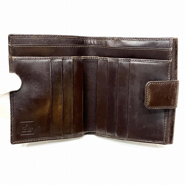 Fendi Zucca Canvas Leather Bifold Wallet