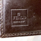 Fendi Zucca Canvas Leather Bifold Wallet