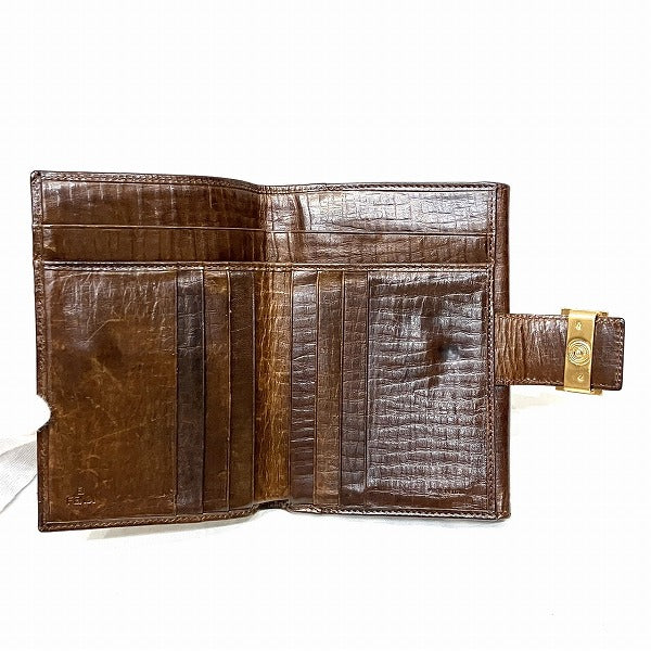Fendi Zucchino Bifold Wallet Canvas Leather