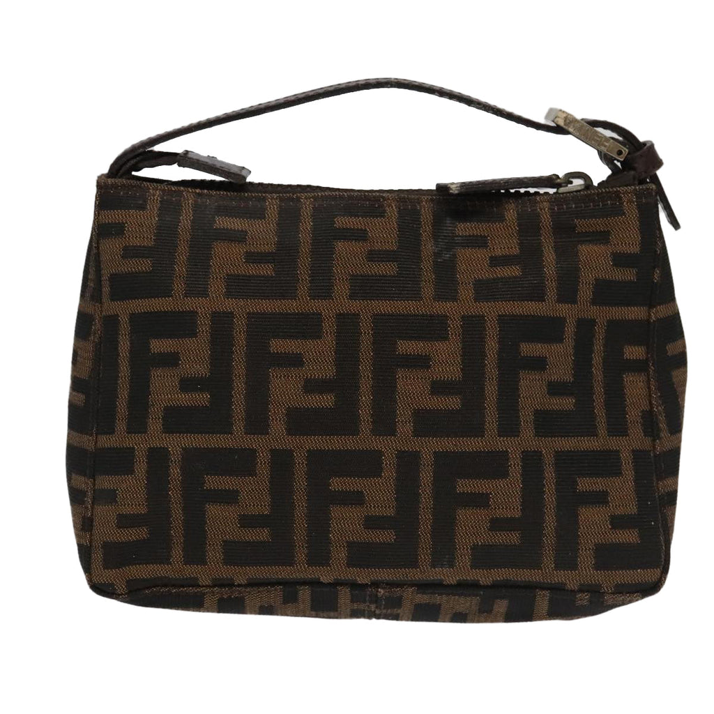 FENDI Zucca Canvas Pouch Brown Black100791