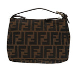 FENDI Zucca Canvas Pouch Brown Black100791