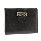 FENDI Wallet Leather Black101125