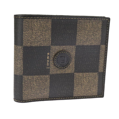 FENDI Pecan Canvas Wallet Black Brown Black Brown101275