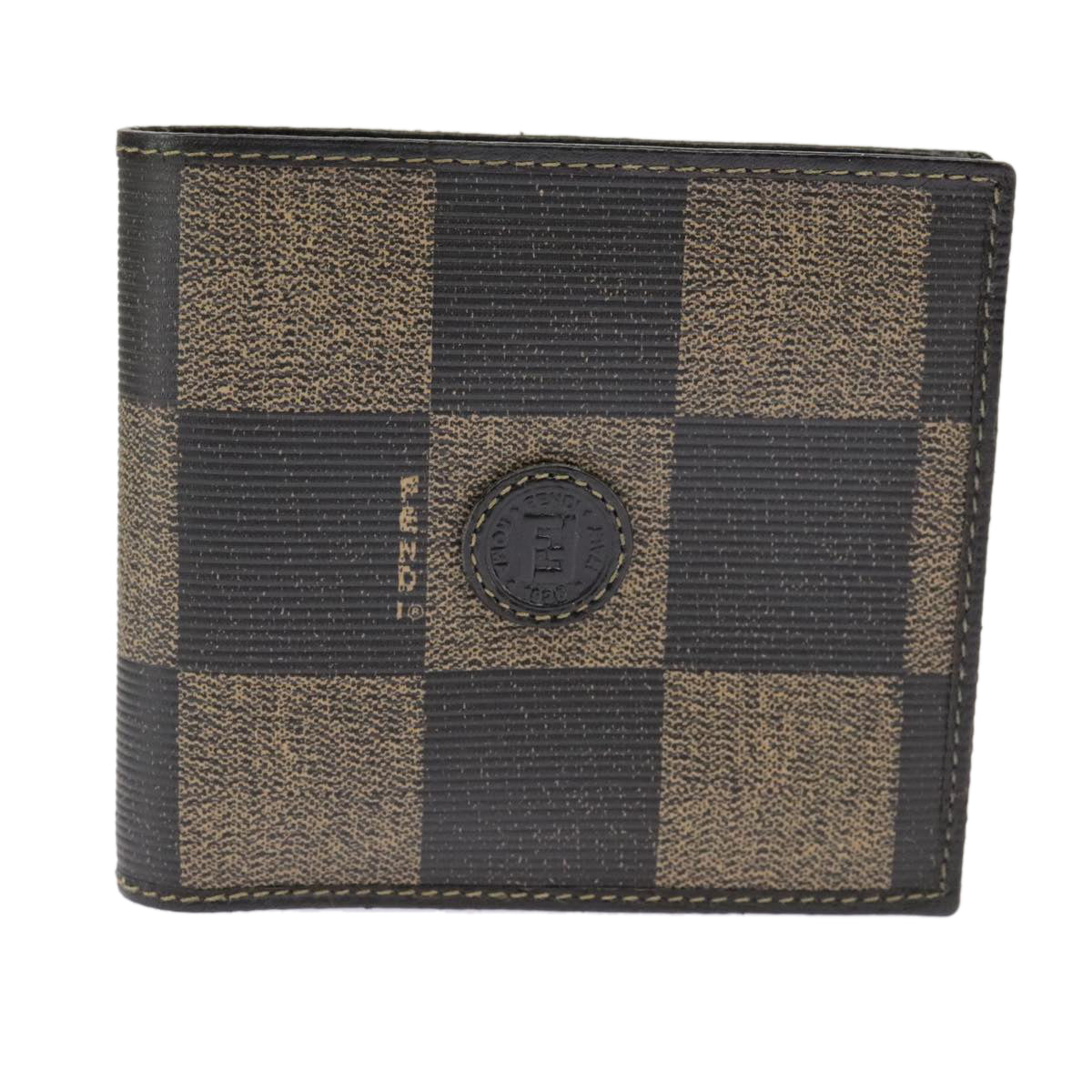 FENDI Pecan Canvas Wallet Black Brown Black Brown101275