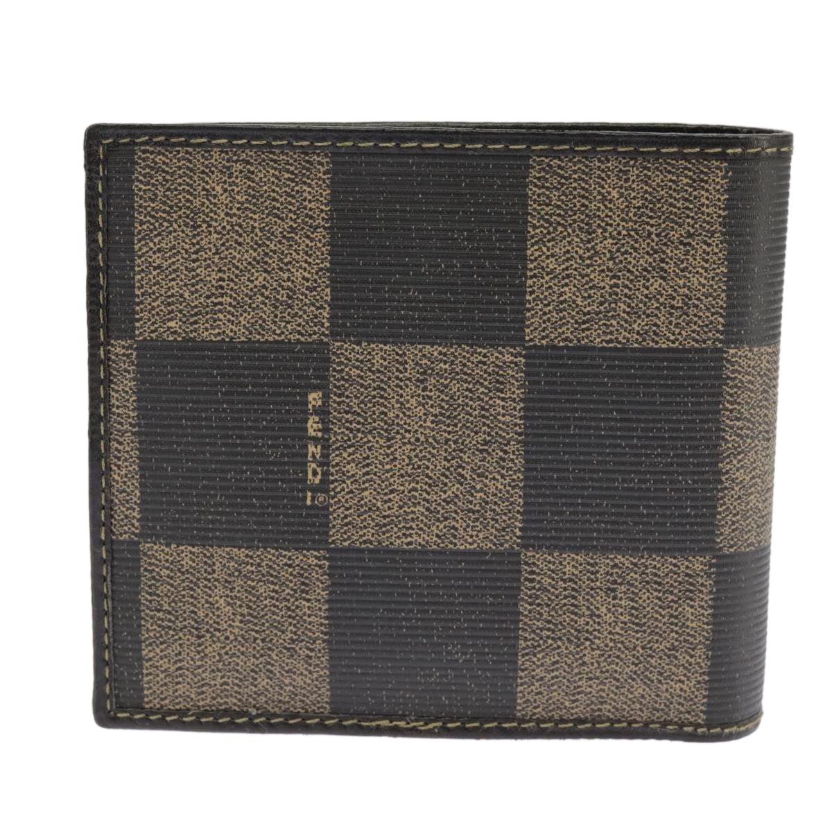 FENDI Pecan Canvas Wallet Black Brown Black Brown101275