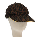 FENDI Zucca Canvas Cap Black Brown101287
