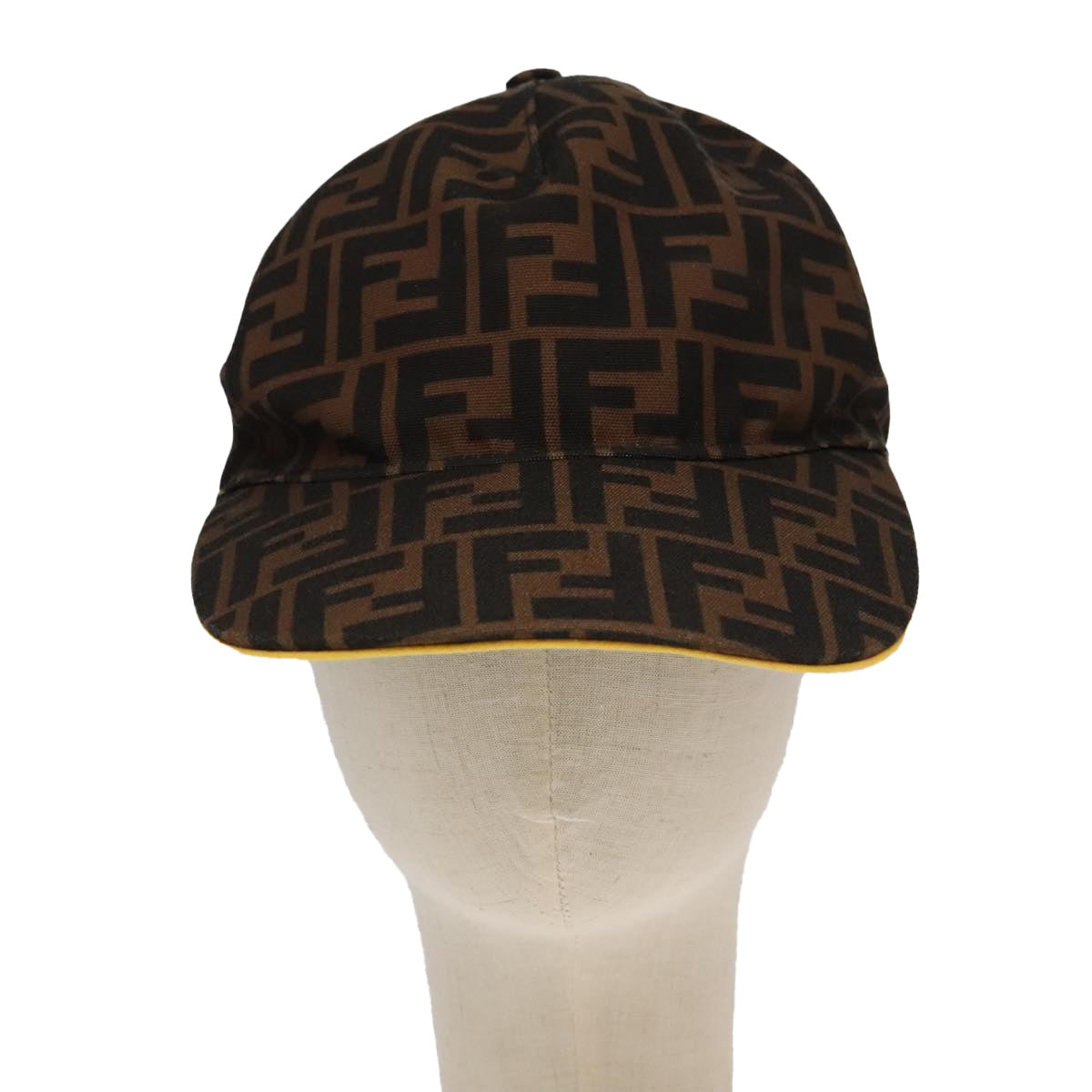 FENDI Zucca Canvas Cap Black Brown101287