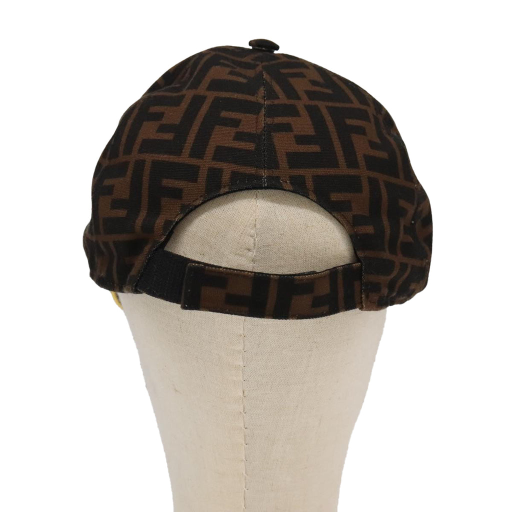 FENDI Zucca Canvas Cap Black Brown101287