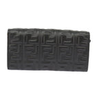 FENDI Zucca Canvas Chain Long Wallet Black 8M0365101345A