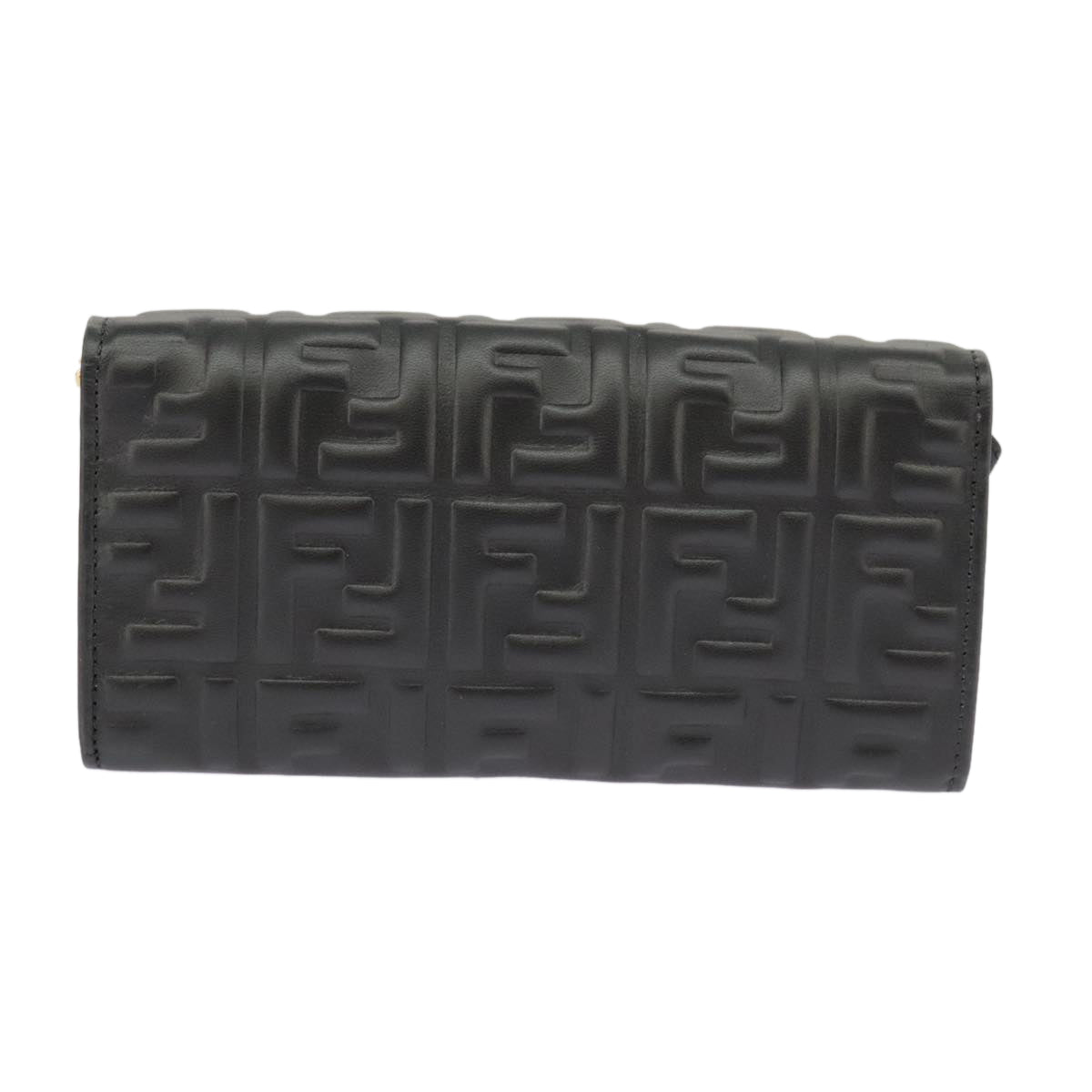 FENDI Zucca Canvas Chain Long Wallet Black 8M0365101345A