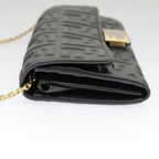 FENDI Zucca Canvas Chain Long Wallet Black 8M0365101345A