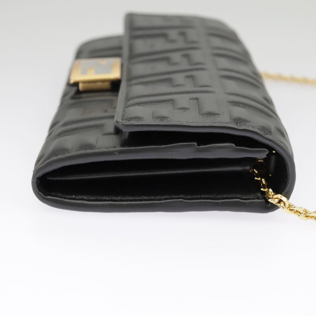 FENDI Zucca Canvas Chain Long Wallet Black 8M0365101345A