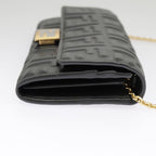 FENDI Zucca Canvas Chain Long Wallet Black 8M0365101345A