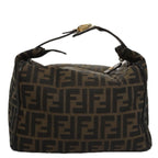 FENDI Zucca Canvas Vanity Hand Bag Brown101351