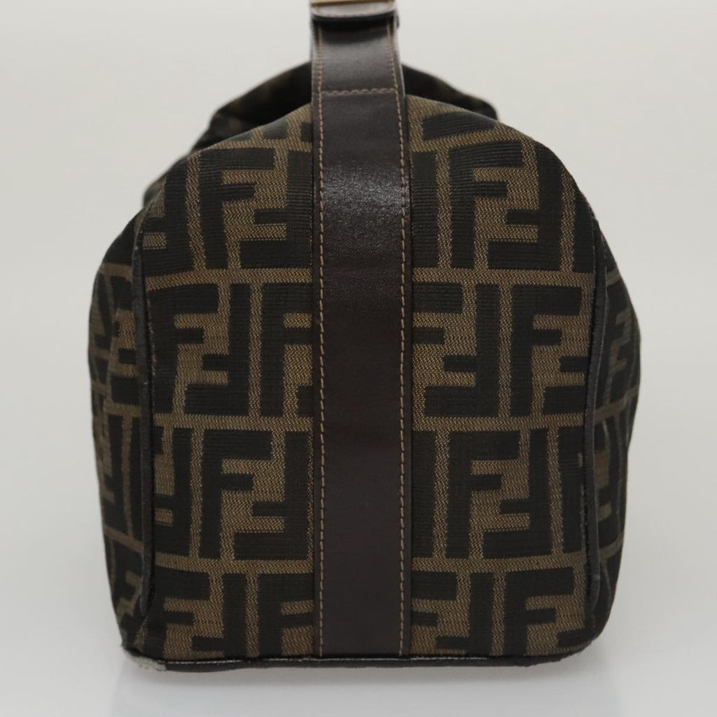 FENDI Zucca Canvas Vanity Hand Bag Brown101351