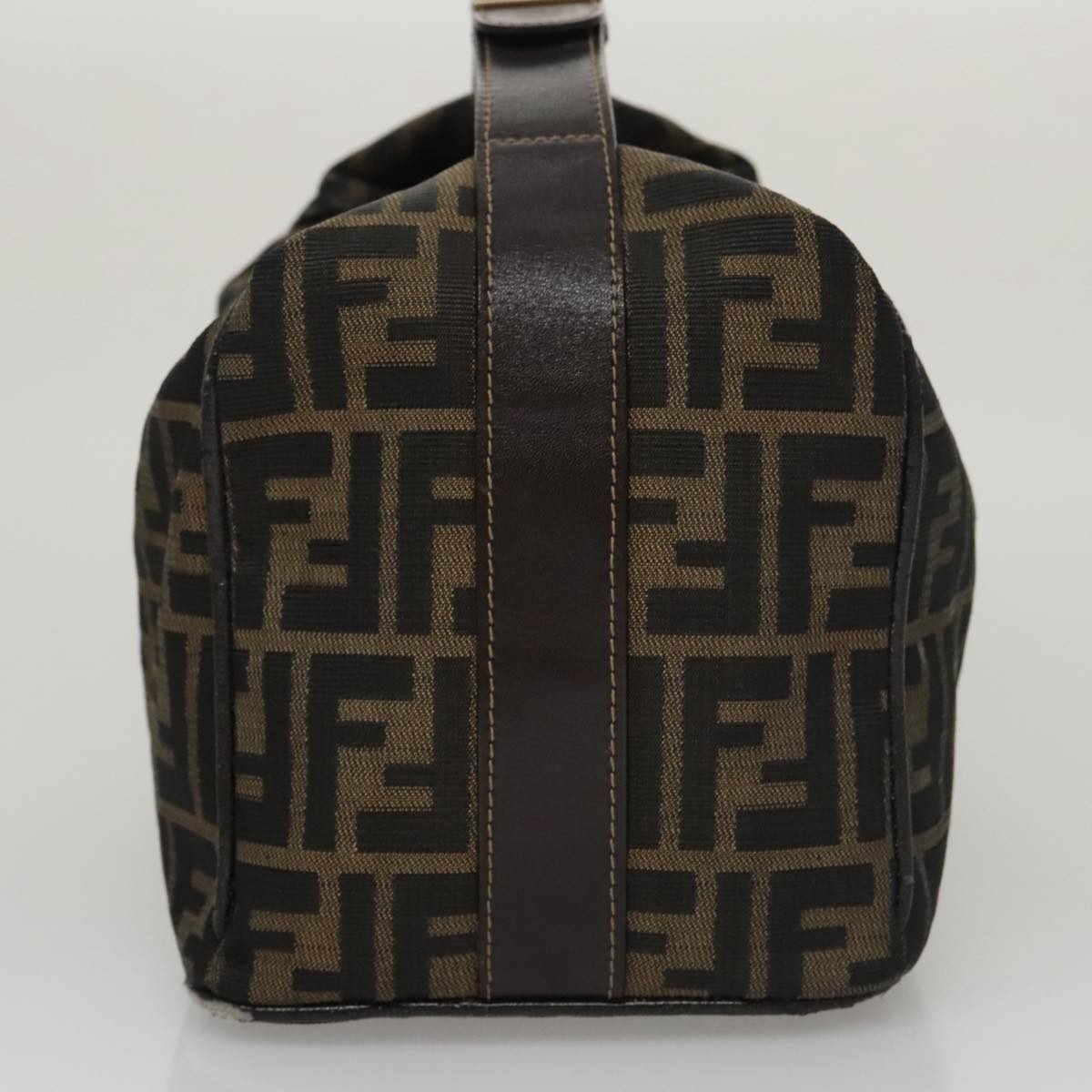 FENDI Zucca Canvas Vanity Hand Bag Brown101351