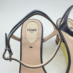 Fendi Embossed Fantasia Strap Sandal