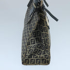 FENDI Zucchino Canvas Hand Bag Navy Silver101922