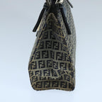 FENDI Zucchino Canvas Hand Bag Navy Silver101922