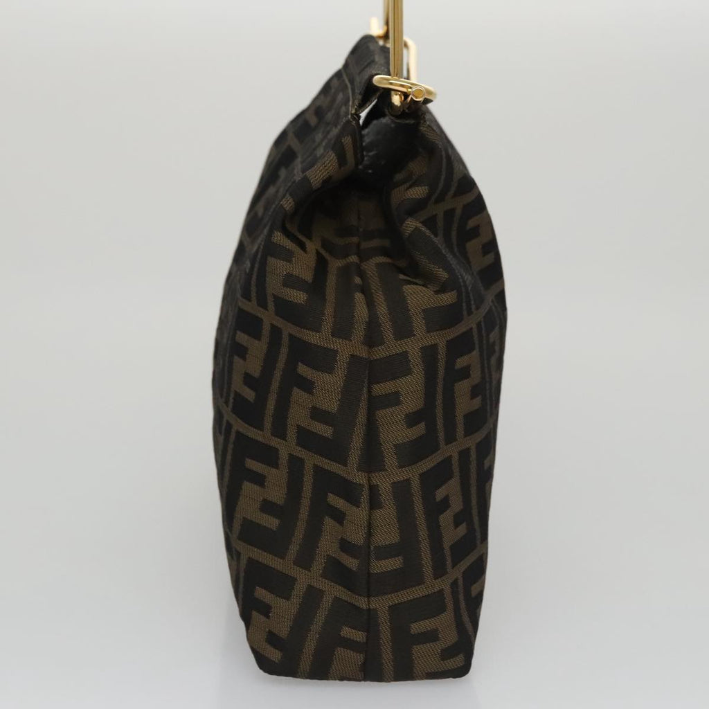 FENDI Zucca Canvas Hand Bag Brown Black101927A