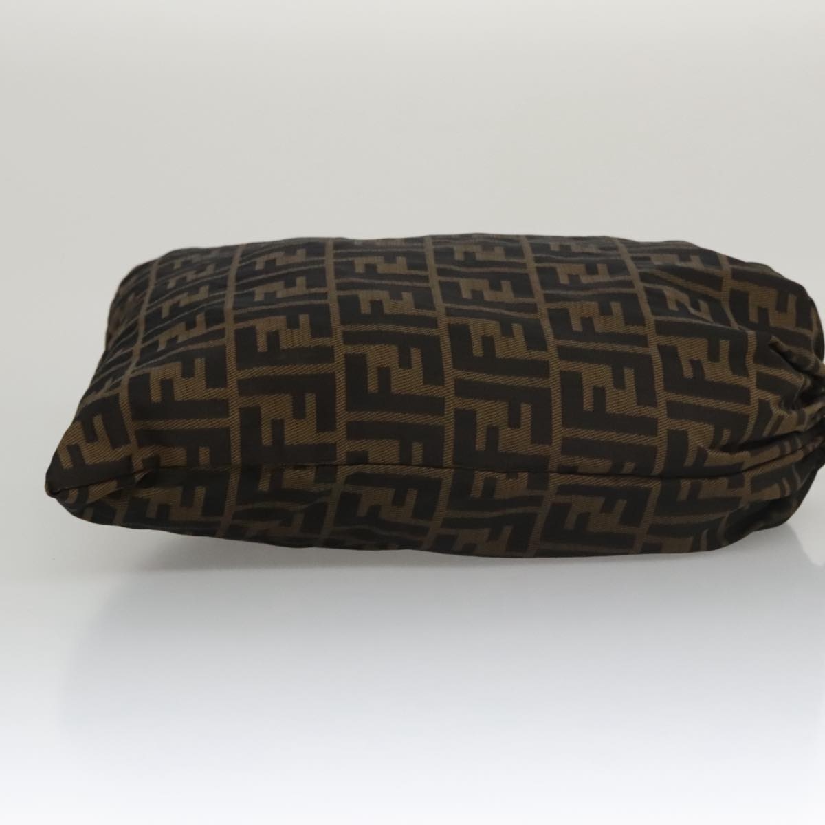 FENDI Zucca Canvas Drawstring Bag Brown Black101941