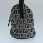 FENDI Zucchino Canvas Hand Bag Navy Silver101993
