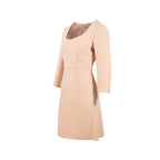 Dior Size 38 Back Zipped Dress Wool/Silk Light Pink