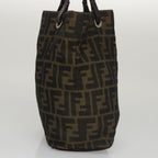 FENDI Zucca Canvas Hand Bag Brown Black102027
