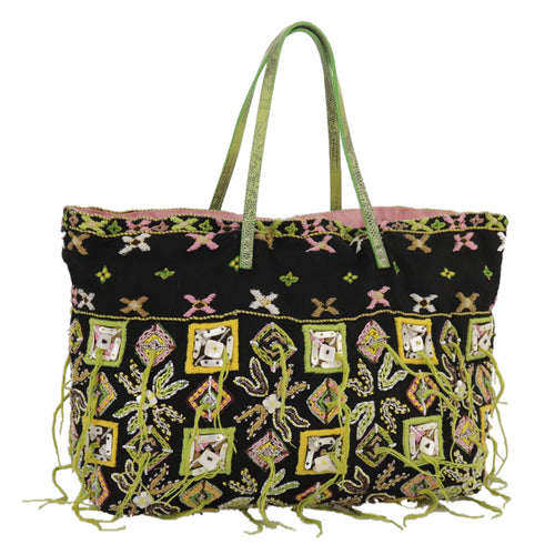 FENDI Tote Bag Canvas Black102028A