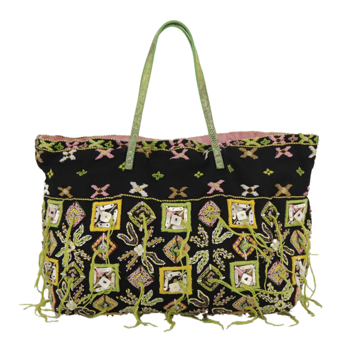 FENDI Tote Bag Canvas Black102028A