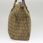 FENDI Zucchino Canvas Hand Bag Khaki 8BH138102160
