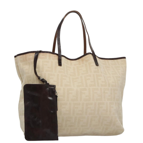 FENDI Zucca Canvas Tote Bag Beige102286