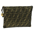 FENDI Zucca Canvas Pouch Gold102385