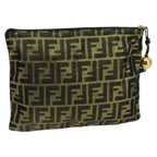 FENDI Zucca Canvas Pouch Gold102385