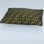 FENDI Zucca Canvas Pouch Gold102385