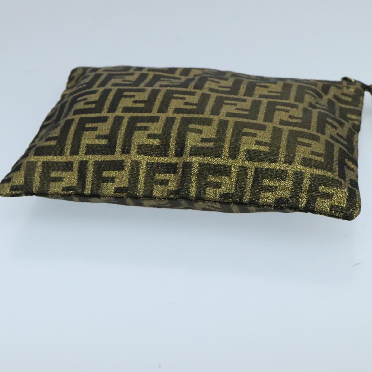 FENDI Zucca Canvas Pouch Gold102385