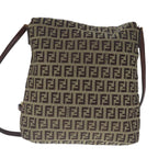 FENDI Zucchino Canvas Mamma Shoulder Bag Beige102445