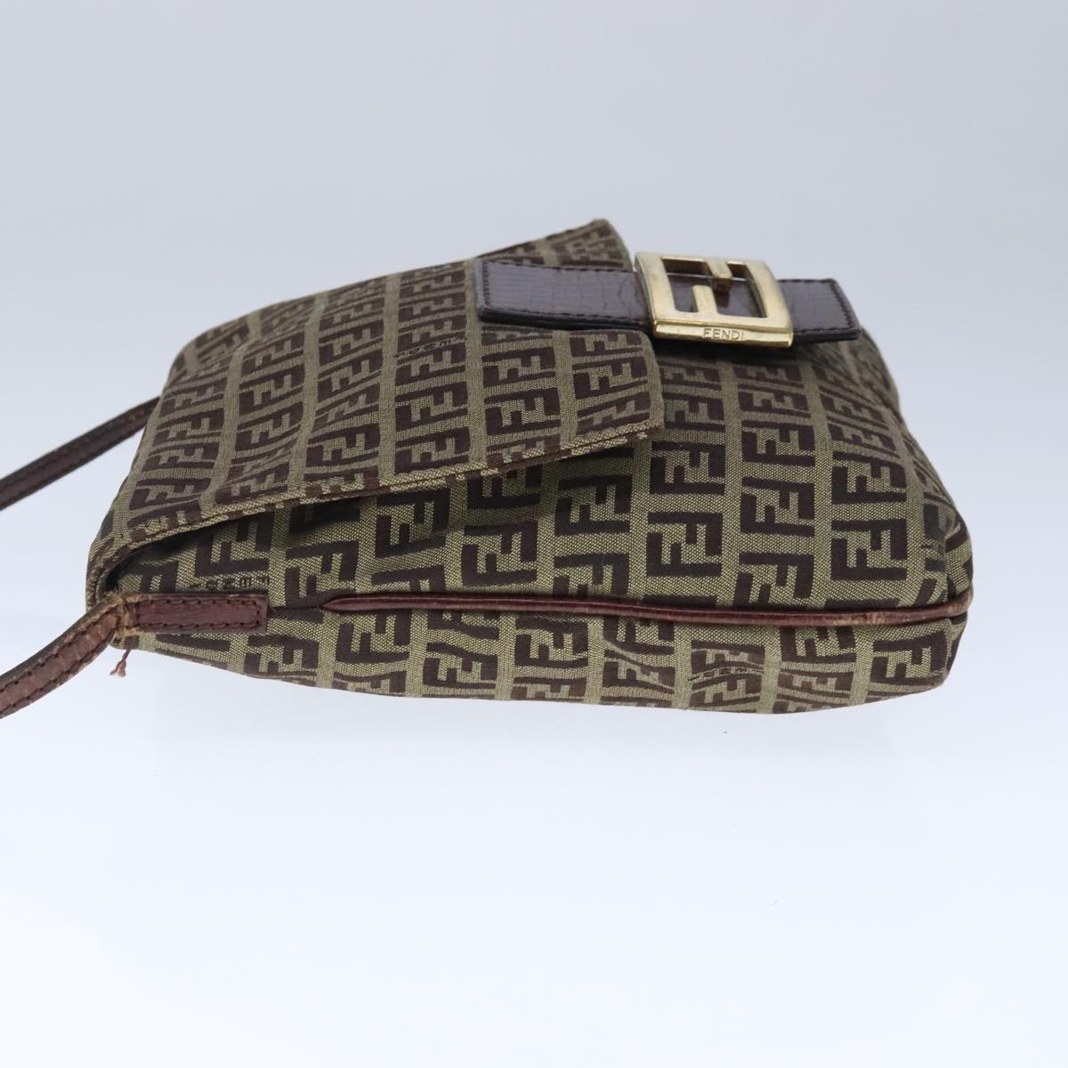 FENDI Zucchino Canvas Mamma Shoulder Bag Beige102445