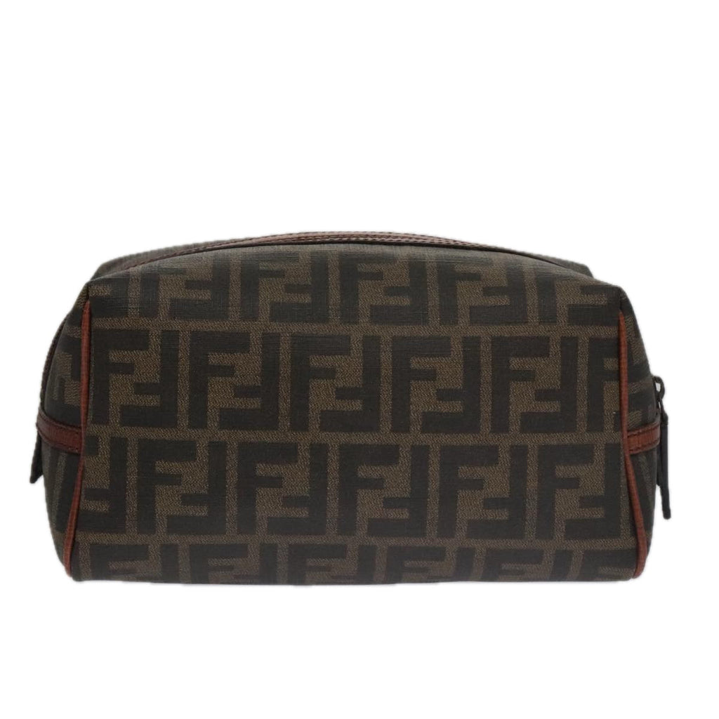 FENDI Zucca Canvas Pouch Brown Black102629