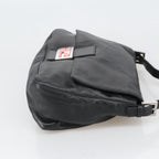 FENDI Mamma Baguette Shoulder Bag Leather Black Silver102636