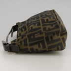 FENDI Zucca Canvas Hand Bag Brown Black102655