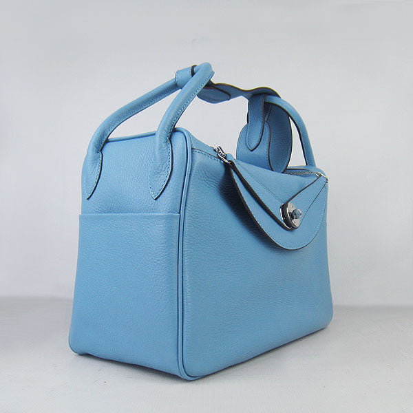 Hermes Lindy 34cm handbag 6208 light blue