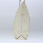 FENDI Zucca Canvas Tote Bag PVC White Silver102974
